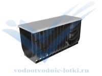 Комплект Light: лоток водоотводный ЛВ-30.38.48 - пластиковый c решеткой РВ -30.37.100 ячеистой стальной оцинкованной, кл. А15