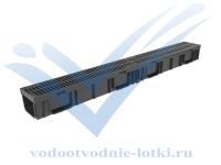 Комплект Light: лоток водоотводный ЛВ -10.11,5.9,5 - пластиковый с решеткой РВ- 10.11.50 пластиковой щелевой, кл. A15