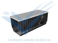 Комплект Light: лоток водоотводный ЛВ-30.38.39,6 - пластиковый c решеткой РВ -30.37.100 ячеистой стальной оцинкованной, кл. А15